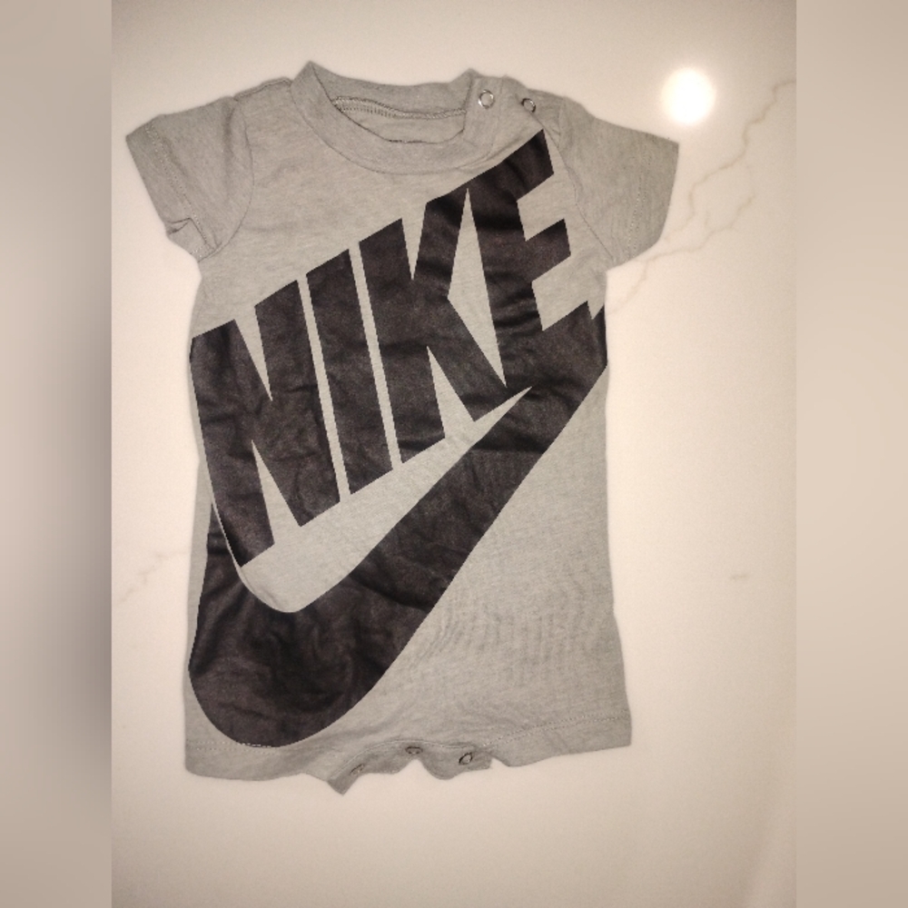 Nike Gray Baby Onesie Size Newborn